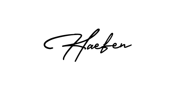 Make a beautiful signature design for name Haefen. With this signature (AmerikaSignatureDemo-Regular) style, you can create a handwritten signature for free. Haefen signature style 3 images and pictures png