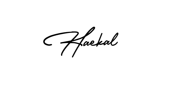 Make a beautiful signature design for name Haekal. With this signature (AmerikaSignatureDemo-Regular) style, you can create a handwritten signature for free. Haekal signature style 3 images and pictures png