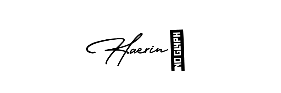 Haerin♡ stylish signature style. Best Handwritten Sign (AmerikaSignatureDemo-Regular) for my name. Handwritten Signature Collection Ideas for my name Haerin♡. Haerin♡ signature style 3 images and pictures png