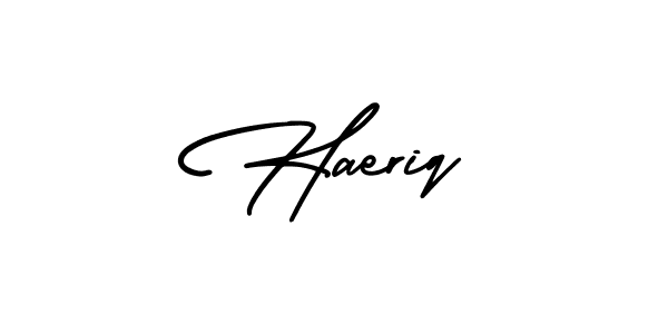 How to make Haeriq signature? AmerikaSignatureDemo-Regular is a professional autograph style. Create handwritten signature for Haeriq name. Haeriq signature style 3 images and pictures png