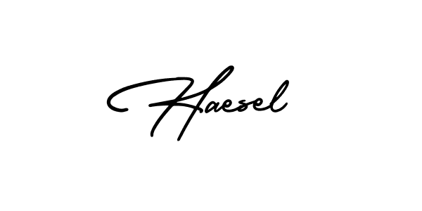 How to Draw Haesel signature style? AmerikaSignatureDemo-Regular is a latest design signature styles for name Haesel. Haesel signature style 3 images and pictures png