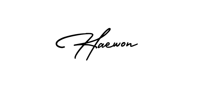Similarly AmerikaSignatureDemo-Regular is the best handwritten signature design. Signature creator online .You can use it as an online autograph creator for name Haewon . Haewon  signature style 3 images and pictures png