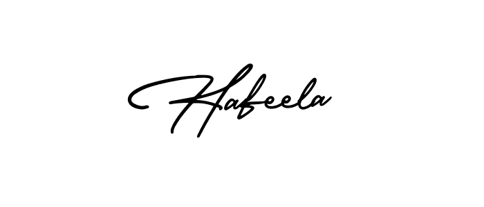 Make a beautiful signature design for name Hafeela. With this signature (AmerikaSignatureDemo-Regular) style, you can create a handwritten signature for free. Hafeela signature style 3 images and pictures png