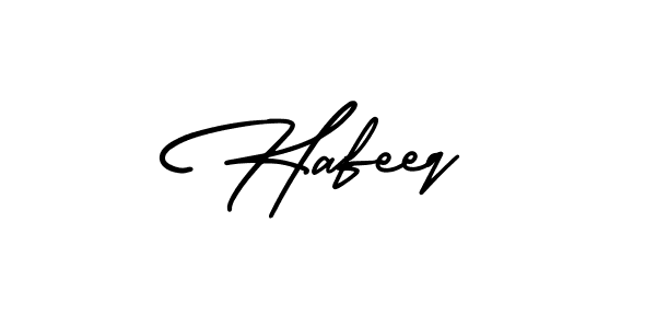 Make a beautiful signature design for name Hafeeq. With this signature (AmerikaSignatureDemo-Regular) style, you can create a handwritten signature for free. Hafeeq signature style 3 images and pictures png