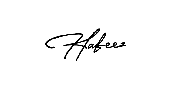 Use a signature maker to create a handwritten signature online. With this signature software, you can design (AmerikaSignatureDemo-Regular) your own signature for name Hafeez. Hafeez signature style 3 images and pictures png