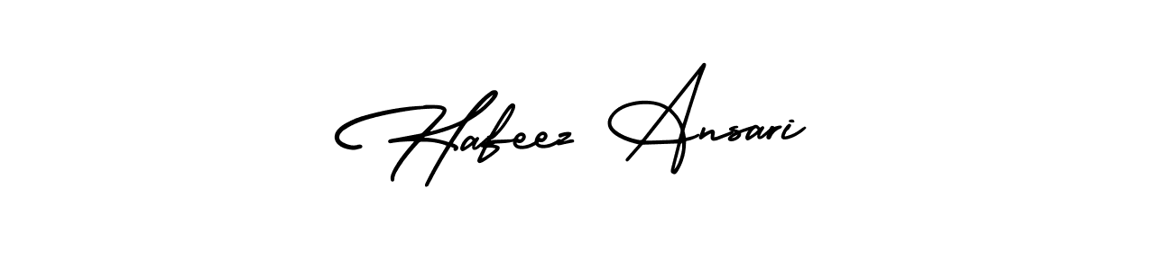 How to make Hafeez Ansari name signature. Use AmerikaSignatureDemo-Regular style for creating short signs online. This is the latest handwritten sign. Hafeez Ansari signature style 3 images and pictures png