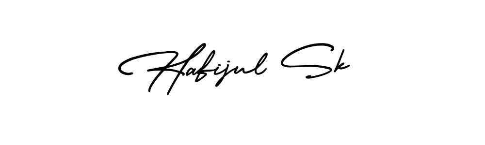 How to make Hafijul Sk name signature. Use AmerikaSignatureDemo-Regular style for creating short signs online. This is the latest handwritten sign. Hafijul Sk signature style 3 images and pictures png