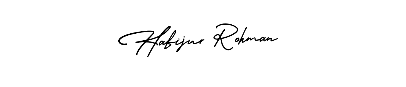 You should practise on your own different ways (AmerikaSignatureDemo-Regular) to write your name (Hafijur Rohman) in signature. don't let someone else do it for you. Hafijur Rohman signature style 3 images and pictures png