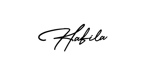How to make Hafila name signature. Use AmerikaSignatureDemo-Regular style for creating short signs online. This is the latest handwritten sign. Hafila signature style 3 images and pictures png