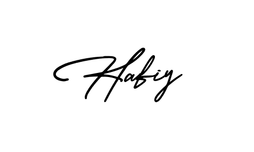 You should practise on your own different ways (AmerikaSignatureDemo-Regular) to write your name (Hafiy) in signature. don't let someone else do it for you. Hafiy signature style 3 images and pictures png