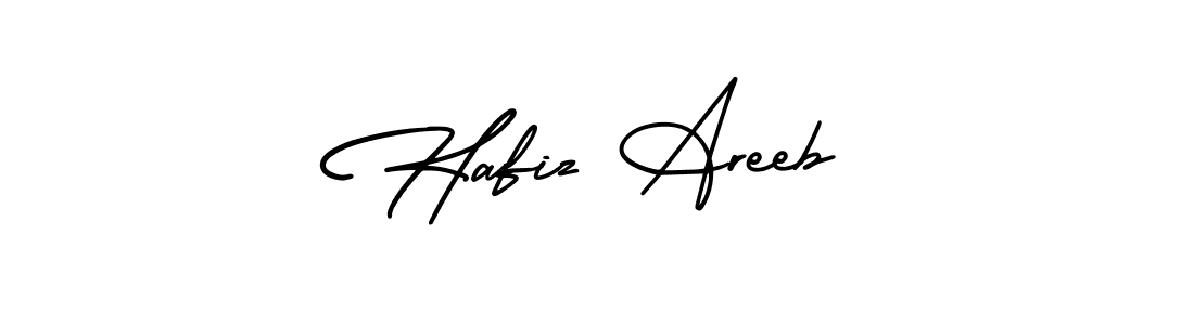 Make a beautiful signature design for name Hafiz Areeb. With this signature (AmerikaSignatureDemo-Regular) style, you can create a handwritten signature for free. Hafiz Areeb signature style 3 images and pictures png