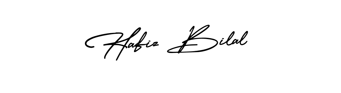 How to Draw Hafiz Bilal signature style? AmerikaSignatureDemo-Regular is a latest design signature styles for name Hafiz Bilal. Hafiz Bilal signature style 3 images and pictures png