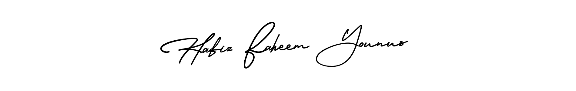 How to make Hafiz Faheem Younus signature? AmerikaSignatureDemo-Regular is a professional autograph style. Create handwritten signature for Hafiz Faheem Younus name. Hafiz Faheem Younus signature style 3 images and pictures png
