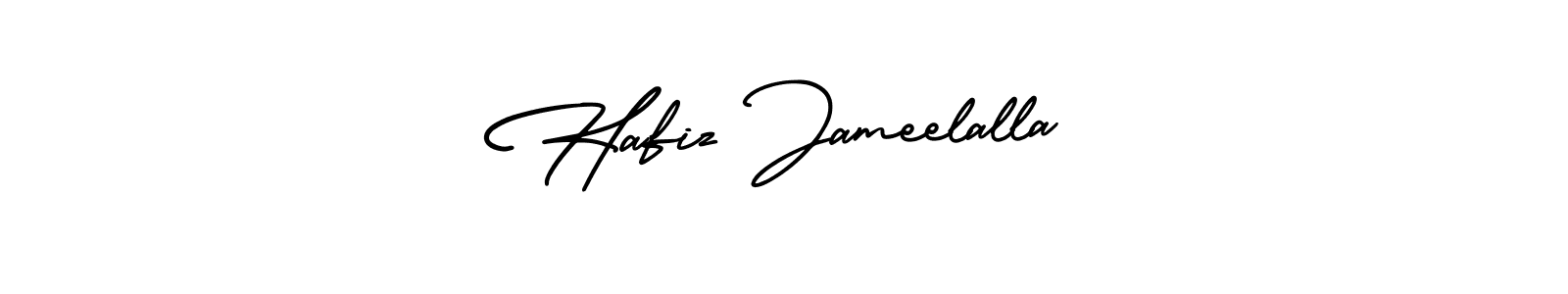 It looks lik you need a new signature style for name Hafiz Jameelalla. Design unique handwritten (AmerikaSignatureDemo-Regular) signature with our free signature maker in just a few clicks. Hafiz Jameelalla signature style 3 images and pictures png
