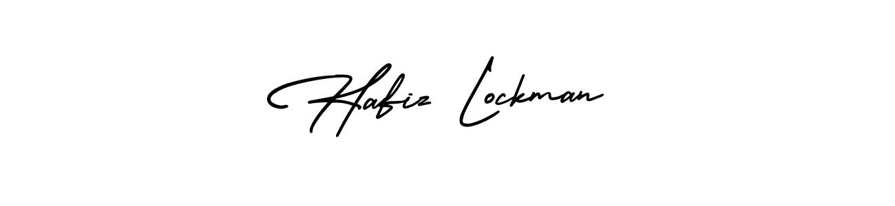 The best way (AmerikaSignatureDemo-Regular) to make a short signature is to pick only two or three words in your name. The name Hafiz Lockman include a total of six letters. For converting this name. Hafiz Lockman signature style 3 images and pictures png