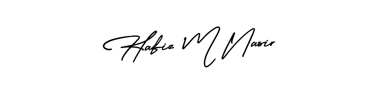 AmerikaSignatureDemo-Regular is a professional signature style that is perfect for those who want to add a touch of class to their signature. It is also a great choice for those who want to make their signature more unique. Get Hafiz M Nasir name to fancy signature for free. Hafiz M Nasir signature style 3 images and pictures png