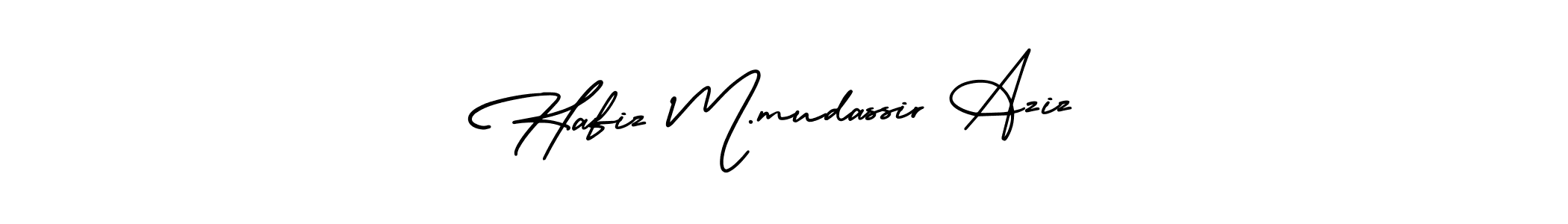 Design your own signature with our free online signature maker. With this signature software, you can create a handwritten (AmerikaSignatureDemo-Regular) signature for name Hafiz M.mudassir Aziz. Hafiz M.mudassir Aziz signature style 3 images and pictures png