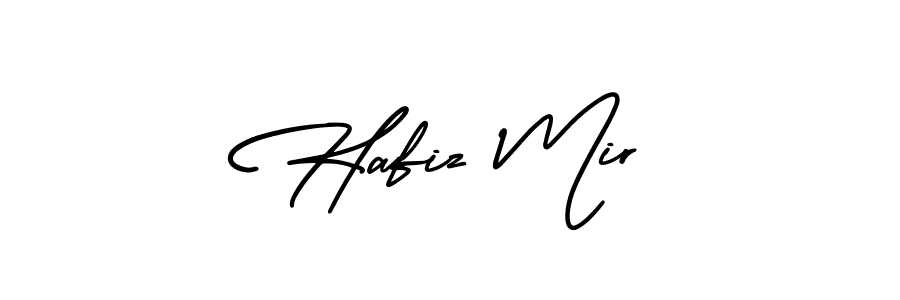 The best way (AmerikaSignatureDemo-Regular) to make a short signature is to pick only two or three words in your name. The name Hafiz Mir include a total of six letters. For converting this name. Hafiz Mir signature style 3 images and pictures png