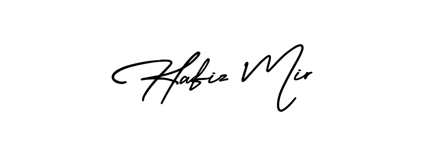 The best way (AmerikaSignatureDemo-Regular) to make a short signature is to pick only two or three words in your name. The name Hafiz Mir include a total of six letters. For converting this name. Hafiz Mir signature style 3 images and pictures png