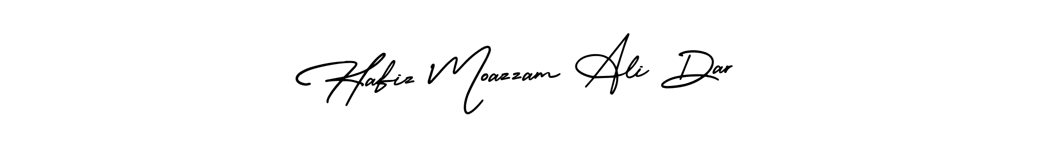 How to make Hafiz Moazzam Ali Dar name signature. Use AmerikaSignatureDemo-Regular style for creating short signs online. This is the latest handwritten sign. Hafiz Moazzam Ali Dar signature style 3 images and pictures png