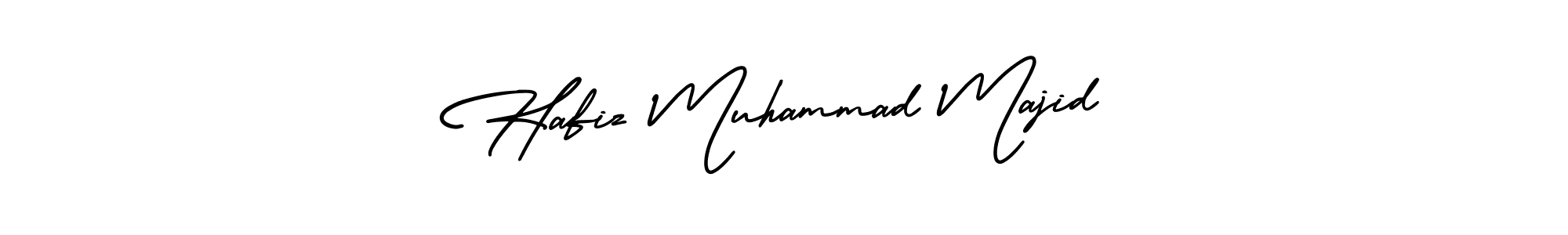 You should practise on your own different ways (AmerikaSignatureDemo-Regular) to write your name (Hafiz Muhammad Majid) in signature. don't let someone else do it for you. Hafiz Muhammad Majid signature style 3 images and pictures png