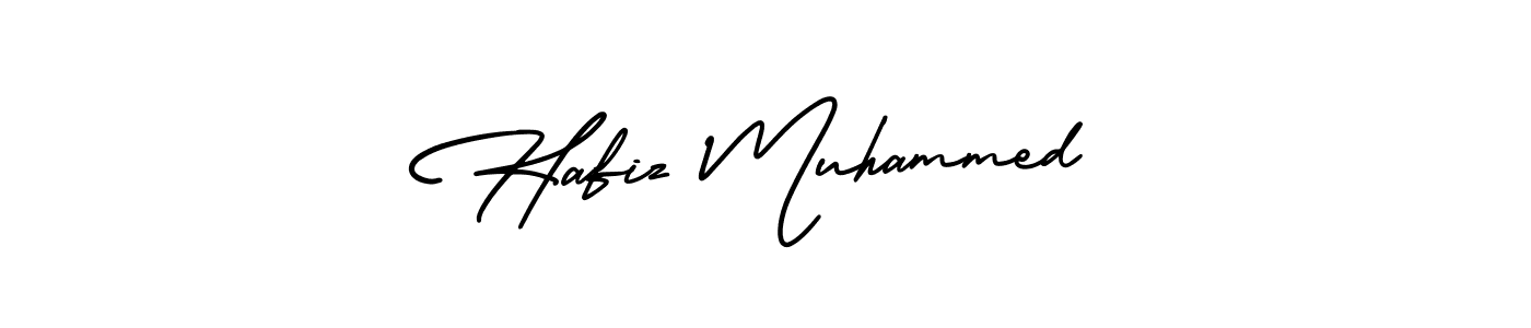 Use a signature maker to create a handwritten signature online. With this signature software, you can design (AmerikaSignatureDemo-Regular) your own signature for name Hafiz Muhammed. Hafiz Muhammed signature style 3 images and pictures png