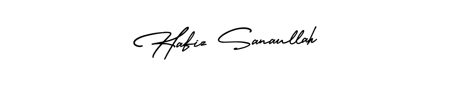 Design your own signature with our free online signature maker. With this signature software, you can create a handwritten (AmerikaSignatureDemo-Regular) signature for name Hafiz Sanaullah. Hafiz Sanaullah signature style 3 images and pictures png