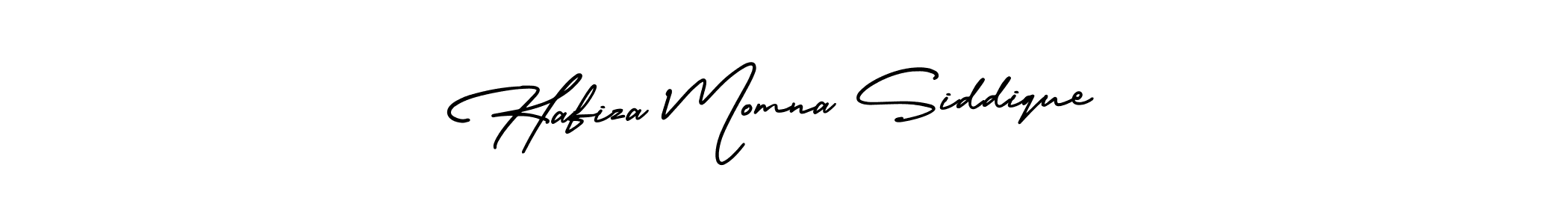 You should practise on your own different ways (AmerikaSignatureDemo-Regular) to write your name (Hafiza Momna Siddique) in signature. don't let someone else do it for you. Hafiza Momna Siddique signature style 3 images and pictures png