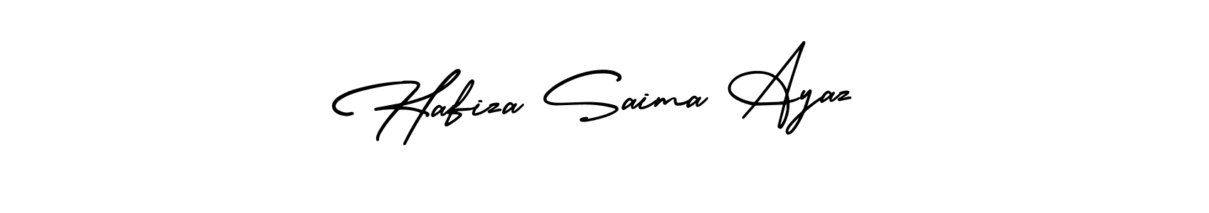 Also You can easily find your signature by using the search form. We will create Hafiza Saima Ayaz name handwritten signature images for you free of cost using AmerikaSignatureDemo-Regular sign style. Hafiza Saima Ayaz signature style 3 images and pictures png