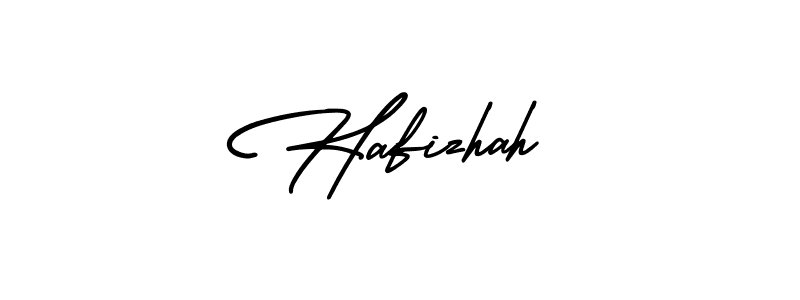 How to make Hafizhah name signature. Use AmerikaSignatureDemo-Regular style for creating short signs online. This is the latest handwritten sign. Hafizhah signature style 3 images and pictures png