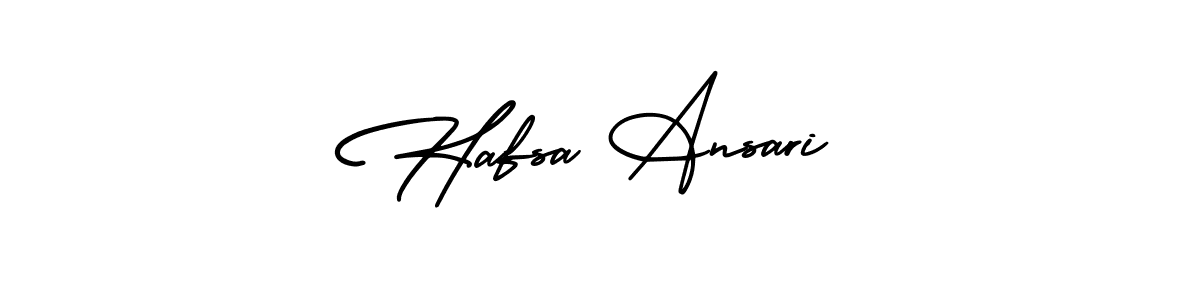 AmerikaSignatureDemo-Regular is a professional signature style that is perfect for those who want to add a touch of class to their signature. It is also a great choice for those who want to make their signature more unique. Get Hafsa Ansari name to fancy signature for free. Hafsa Ansari signature style 3 images and pictures png