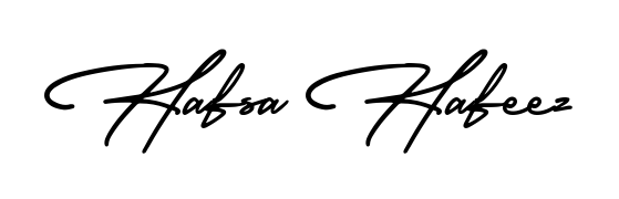 Turn your name Hafsa Hafeez into a signature brand with AmerikaSignatureDemo-Regular styling. Download in standard PNG or transparent format anytime. Hafsa Hafeez signature style 3 images and pictures png