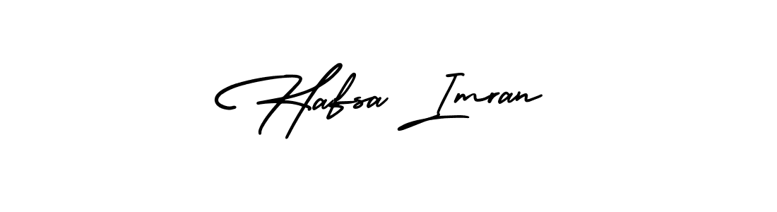 How to make Hafsa Imran name signature. Use AmerikaSignatureDemo-Regular style for creating short signs online. This is the latest handwritten sign. Hafsa Imran signature style 3 images and pictures png