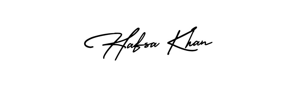 Design your own signature with our free online signature maker. With this signature software, you can create a handwritten (AmerikaSignatureDemo-Regular) signature for name Hafsa Khan. Hafsa Khan signature style 3 images and pictures png