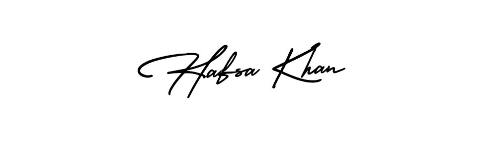 Design your own signature with our free online signature maker. With this signature software, you can create a handwritten (AmerikaSignatureDemo-Regular) signature for name Hafsa Khan. Hafsa Khan signature style 3 images and pictures png