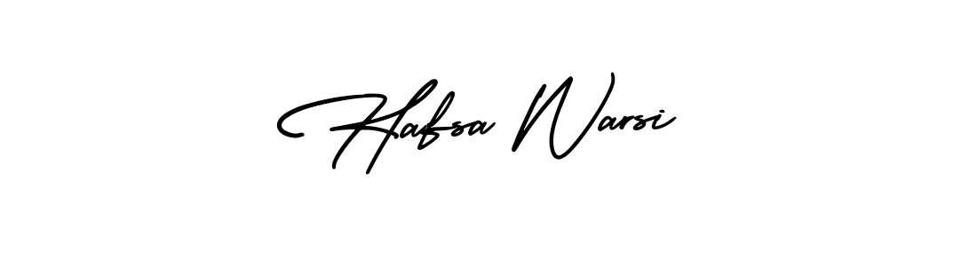 Make a beautiful signature design for name Hafsa Warsi. With this signature (AmerikaSignatureDemo-Regular) style, you can create a handwritten signature for free. Hafsa Warsi signature style 3 images and pictures png