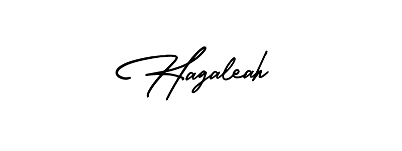 Use a signature maker to create a handwritten signature online. With this signature software, you can design (AmerikaSignatureDemo-Regular) your own signature for name Hagaleah. Hagaleah signature style 3 images and pictures png