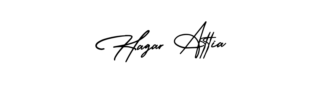 It looks lik you need a new signature style for name Hagar Attia. Design unique handwritten (AmerikaSignatureDemo-Regular) signature with our free signature maker in just a few clicks. Hagar Attia signature style 3 images and pictures png