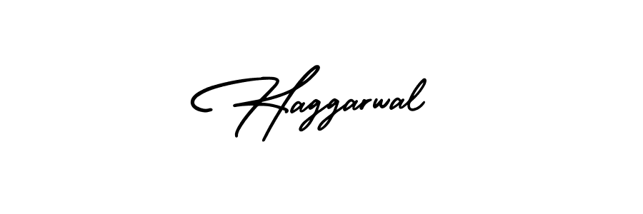 How to make Haggarwal name signature. Use AmerikaSignatureDemo-Regular style for creating short signs online. This is the latest handwritten sign. Haggarwal signature style 3 images and pictures png