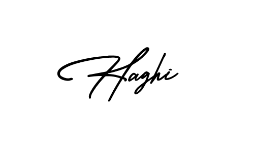 Haghi stylish signature style. Best Handwritten Sign (AmerikaSignatureDemo-Regular) for my name. Handwritten Signature Collection Ideas for my name Haghi. Haghi signature style 3 images and pictures png