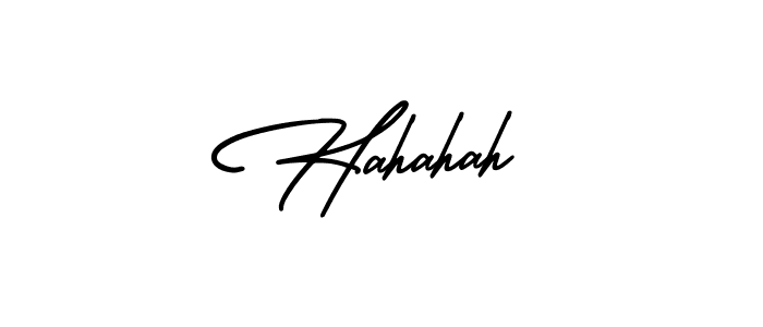 How to make Hahahah name signature. Use AmerikaSignatureDemo-Regular style for creating short signs online. This is the latest handwritten sign. Hahahah signature style 3 images and pictures png