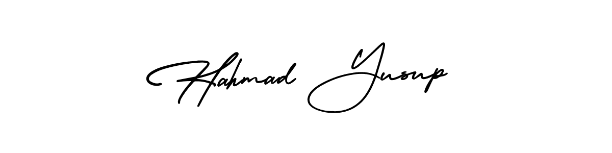 Design your own signature with our free online signature maker. With this signature software, you can create a handwritten (AmerikaSignatureDemo-Regular) signature for name Hahmad Yusup. Hahmad Yusup signature style 3 images and pictures png