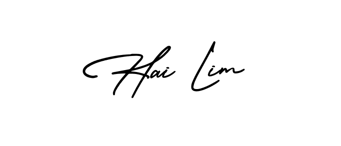 Create a beautiful signature design for name Hai Lim. With this signature (AmerikaSignatureDemo-Regular) fonts, you can make a handwritten signature for free. Hai Lim signature style 3 images and pictures png
