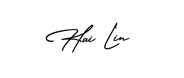 How to Draw Hai Lin signature style? AmerikaSignatureDemo-Regular is a latest design signature styles for name Hai Lin. Hai Lin signature style 3 images and pictures png