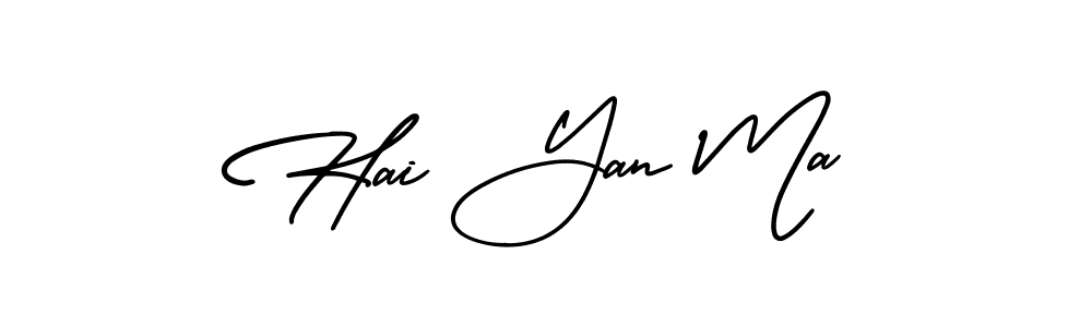 How to make Hai Yan Ma signature? AmerikaSignatureDemo-Regular is a professional autograph style. Create handwritten signature for Hai Yan Ma name. Hai Yan Ma signature style 3 images and pictures png