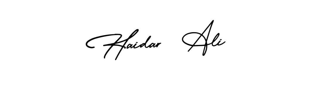 How to make Haidar  Ali signature? AmerikaSignatureDemo-Regular is a professional autograph style. Create handwritten signature for Haidar  Ali name. Haidar  Ali signature style 3 images and pictures png