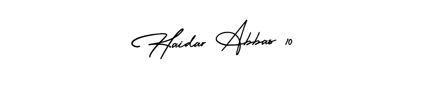 Make a beautiful signature design for name Haidar Abbas 10. Use this online signature maker to create a handwritten signature for free. Haidar Abbas 10 signature style 3 images and pictures png