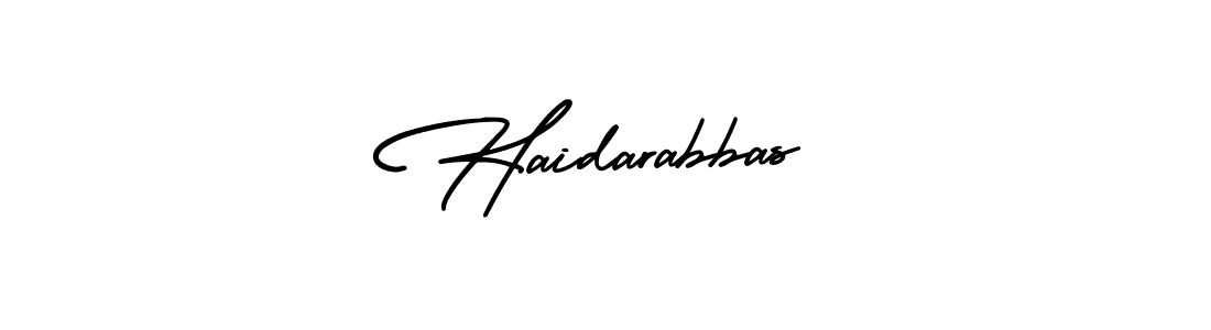 How to make Haidarabbas signature? AmerikaSignatureDemo-Regular is a professional autograph style. Create handwritten signature for Haidarabbas name. Haidarabbas signature style 3 images and pictures png