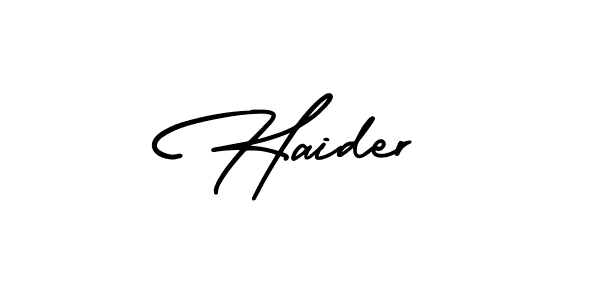 Also You can easily find your signature by using the search form. We will create Haider name handwritten signature images for you free of cost using AmerikaSignatureDemo-Regular sign style. Haider signature style 3 images and pictures png