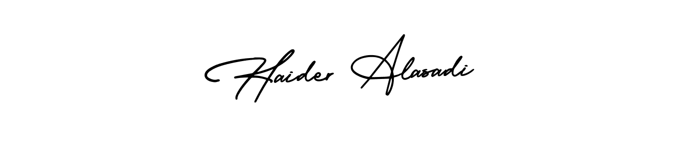 Also You can easily find your signature by using the search form. We will create Haider Alasadi name handwritten signature images for you free of cost using AmerikaSignatureDemo-Regular sign style. Haider Alasadi signature style 3 images and pictures png